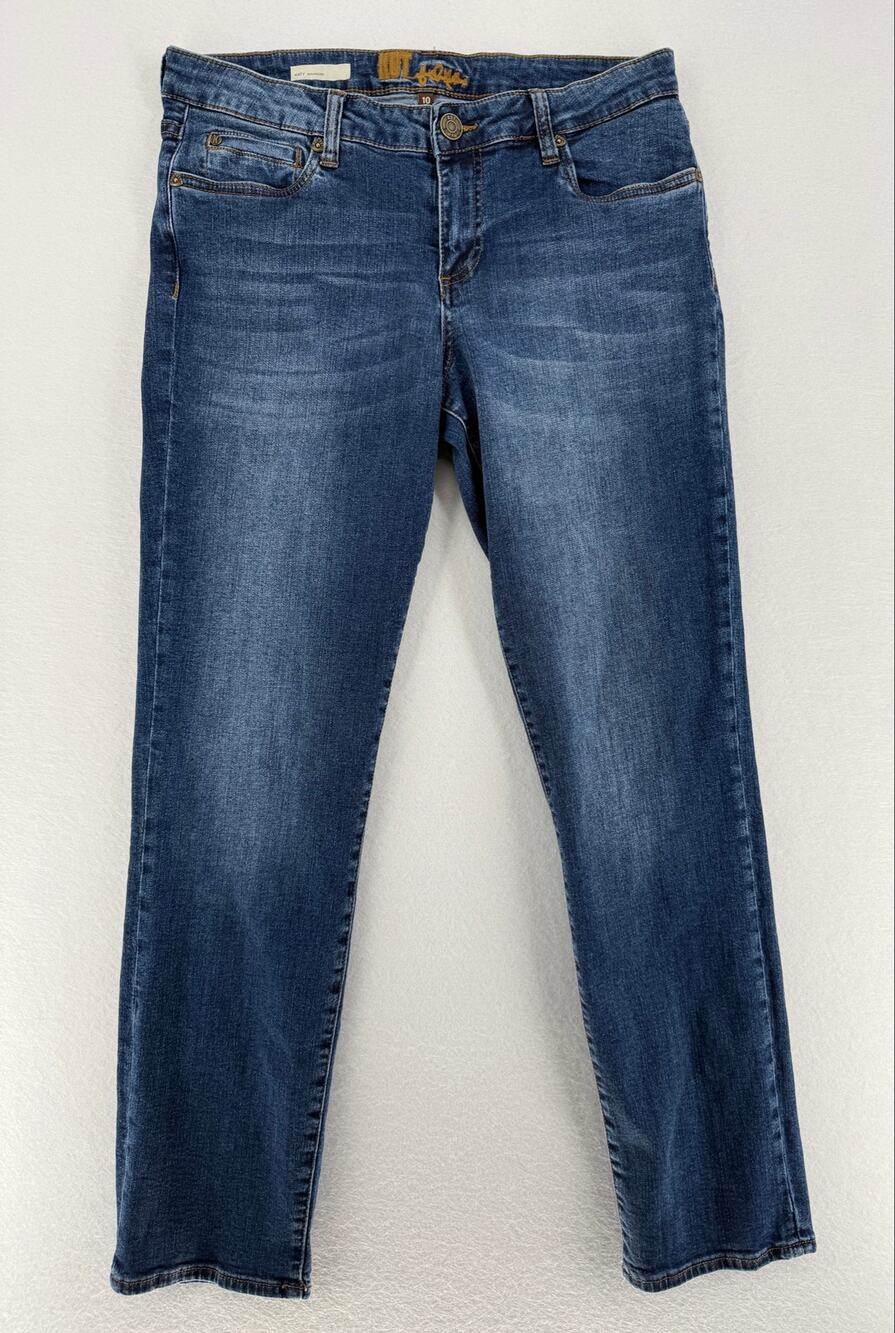 KUT From The Kloth Katy Boyfriend Jeans Womens 10 Medium Wash Straight Stretch